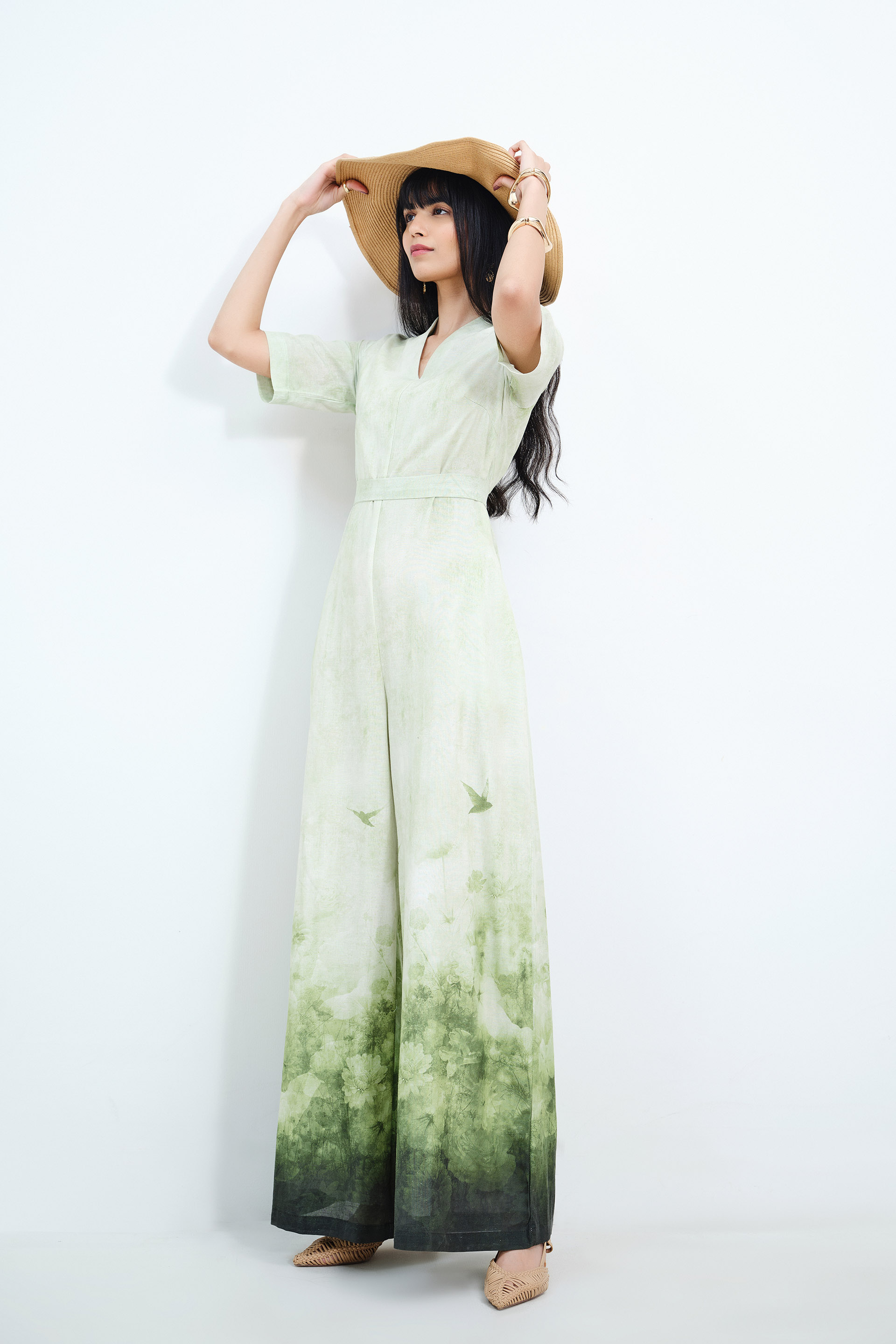 Wild Meadow Jumpsuit, Green, image 3
